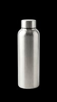Stainless steel water bottle with screw cap, isolated on transparent background. Ready for t-shirt designs, product mockups, clipart, sublimation, and print-on-demand applications.