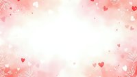 Romantic pink background with floating hearts and bokeh lights for Valentine's Day cards, wedding invitations and love-themed designs.