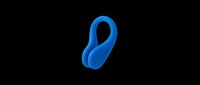 Blue silicone swimming nose clip isolated on transparent background, ready for stickers, clipart, print on demand, T-shirt design, and sublimation projects.