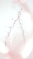 Liquid splash with droplets forming dynamic upward motion against soft pink and white blurred background, suitable for cosmetics, skincare, and beauty product advertising.