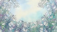 Watercolor floral border with delicate flowers and leaves in soft pastels, isolated on white background, ready for design projects and layouts.
