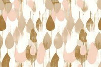 Abstract watercolor pattern with teardrop shapes in soft pink, beige, and gold tones on white background, creating elegant seamless design for home decor.