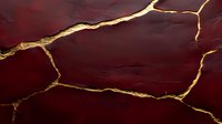Dramatic dark red marble texture with golden kintsugi-style cracks creating an elegant luxury pattern against deep burgundy background.