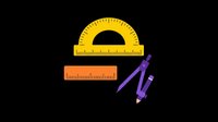 School geometry tools set with protractor, ruler and compass isolated on transparent background, ready for clipart, stickers, t-shirt design and print on demand.