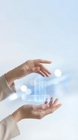 Hand holding holographic building projection, representing real estate investment, property development, and digital architecture technology for business concepts.