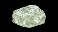 Pale green translucent crystal rock isolated on transparent background, ready for stickers, t-shirt design, print on demand, clipart, and sublimation projects.