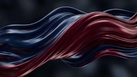 Abstract flowing ribbons in deep navy and burgundy tones create dynamic motion against dark background. Suitable for backgrounds, wallpapers, and modern design projects.