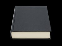 Dark hardcover book isolated on transparent background, ready for stickers, print on demand, T-shirt design, clipart, and sublimation projects.
