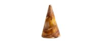 Isolated cone-shaped baked pastry with golden-brown exterior on white background, suitable for food packaging, bakery menus, and culinary design projects.