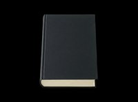 Dark hardcover book isolated on transparent background, ready for design use in stickers, print on demand, clipart, T-shirt design, and educational materials.