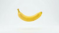 Single ripe yellow banana isolated on white background, ready for design use on packaging, menus, health and nutrition graphics, or educational materials.