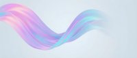 Flowing gradient wave with pink, purple, and cyan colors on white background, isolated for design use.