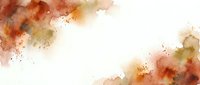 Abstract watercolor background with warm autumn colors and organic paint splatters on white canvas for creative design projects and artistic compositions.