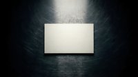 Blank white business card mockup on dark textured metal background with dramatic spotlight, copy space for branding and design presentation.