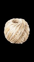 Watercolor ball of beige yarn isolated on transparent background, png clipart for t-shirt design, stickers, sublimation, print on demand crafts.