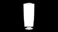 Empty tall glass isolated on transparent background, ready for beverage mockups, product design, t-shirt graphics, sublimation, print-on-demand projects, and digital design applications.