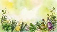 Young woman with olive skin tone, wearing casual attire, holds fresh herbs and vegetables while standing in a bright kitchen, perfect for cooking, wellness, and food blog content.