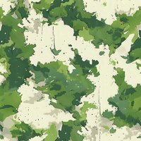 Military camouflage pattern in green and beige shades with watercolor effect creates seamless tileable background for textile and surface design projects.