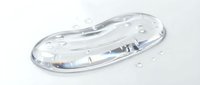 Clear gel serum droplet with water bubbles on white background, isolated cosmetic product for skincare packaging and beauty design use.