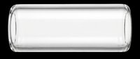 Clear glass cylinder tube isolated on transparent background, ready for design use in product mockups, packaging, sublimation, and print-on-demand applications.