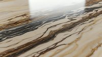 Luxury marble surface with dramatic brown and gold veining patterns, perfect for high-end interior design and architectural applications.