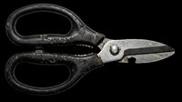 Vintage rusty scissors isolated on transparent background, ready for clipart, stickers, t-shirt design, print on demand, and sublimation projects.