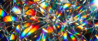Colorful light refraction through crystal prisms creating vibrant rainbow spectrum patterns, suitable for abstract backgrounds and design projects.