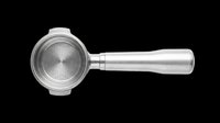 Stainless steel tea infuser with fine mesh strainer basket and ergonomic handle, isolated on transparent background. Ready for clipart, print-on-demand, sublimation, and design projects.