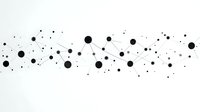 Abstract network visualization with connected black dots and lines forming a horizontal pattern on white background, suitable for technology and connectivity concepts.