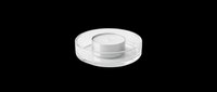 Clear plastic petri dish with lid and center well, isolated on transparent background. Ready for scientific, medical, laboratory, educational design use, clipart, and print-on-demand applications.