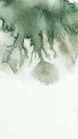 Abstract green watercolor paint flowing downward with organic drips and splatters on white paper background creating artistic texture for creative projects.