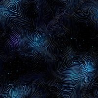 Abstract topographic map pattern with glowing blue and purple lines on dark background creates mesmerizing wave-like terrain visualization for modern design projects.