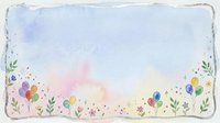 Watercolor floral border frame with colorful wildflowers and leaves on soft pastel background for spring greeting cards and wedding invitations.