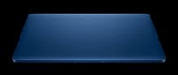 Sleek dark blue trapezoid platform isolated on transparent background, ready for design use on t-shirts, stickers, clipart, and print-on-demand products.