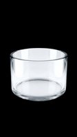 Clear glass cylinder container isolated on transparent background, ready for design use on t-shirts, clipart, stickers, print-on-demand products and sublimation projects.