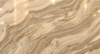 Elegant beige marble texture with flowing veins and golden sparkles. Natural stone pattern for luxury interior design and sophisticated backgrounds.