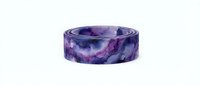 Decorative tape with purple and violet watercolor marble swirls, isolated on white background, ready for craft projects, gift wrapping, and design applications.