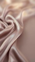 Luxurious rose gold silk fabric with elegant drapes and soft flowing texture for fashion design and textile backgrounds.