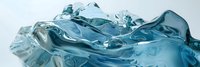 Flowing liquid waves in turquoise blue create dynamic abstract shapes against light background, showcasing fluid motion and transparency in modern design.