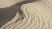 Sand dunes with flowing curves and rippled textures creating natural desert landscape patterns in warm beige tones for travel and nature backgrounds.