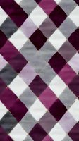 Luxurious diamond pattern in purple, silver and white with gold trim creates elegant quilted effect. Seamless repeat design for fashion and interior decor backgrounds.