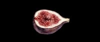 Sliced fig with deep red interior isolated on transparent background, ready for t-shirt designs, clipart, stickers, print-on-demand products and sublimation projects.