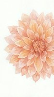Watercolor dahlia flower in soft peach and coral tones on cream background for feminine decor, wedding invitations, and botanical art projects.