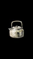 Vintage metal teakettle with handle isolated on transparent background, ready for clipart, t-shirt design, stickers, print-on-demand products, and sublimation projects.