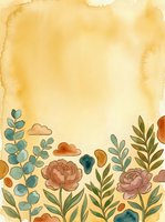 Watercolor botanical frame with blooming peonies, eucalyptus leaves, and abstract shapes on aged paper background. Suitable for stationery, invitations, and greeting card designs.