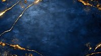 Dark navy blue marble texture with golden veins and cracks creating luxurious natural pattern on stone surface. Elegant decorative background for interior design.