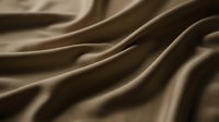 Smooth brown silk fabric with elegant folds and waves, showcasing luxurious texture and sheen. Suitable for fashion, textile, and design projects.