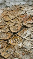 Cracked and parched earth with deep fissures and brown soil texture, depicting severe drought conditions and environmental degradation for climate change awareness.