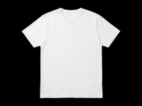 Blank white t-shirt isolated on transparent background, ready for custom design, sublimation, print-on-demand, and apparel printing projects.