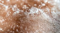 Extreme close-up of water droplets and condensation on brown surface creating abstract pattern with bokeh effect and shallow depth of field. Macro photography.
